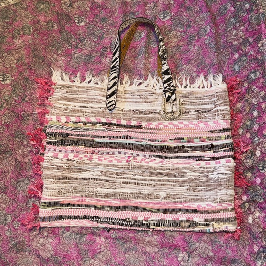 Reworked Rag Rug Giant Beach Tote