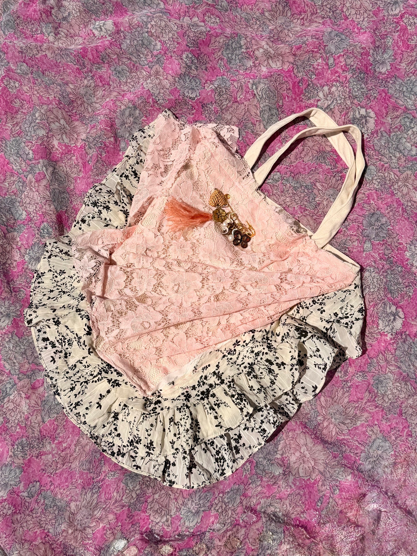 Pretty in Pink Draped Tote