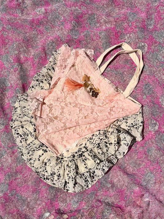 Pretty in Pink Draped Tote