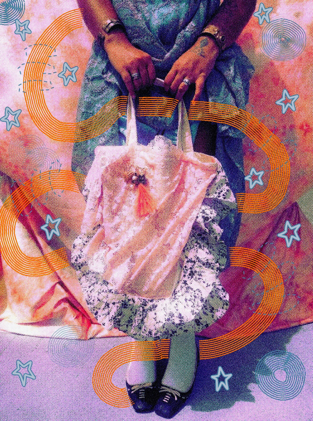 Pretty in Pink Draped Tote